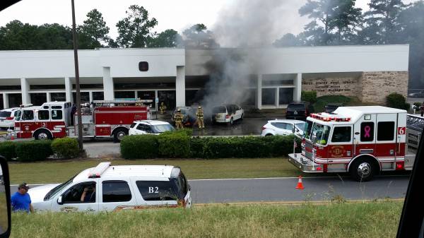 UPDATED at 3:30 PM - Car Fire At Northside Post Office