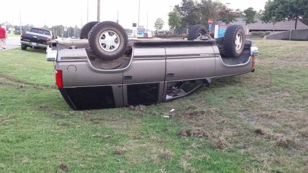 Vehicle Flips on the Lawn of SAMC