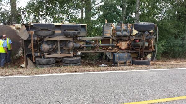 Over Turned Dump truck on Grey Hodges Road