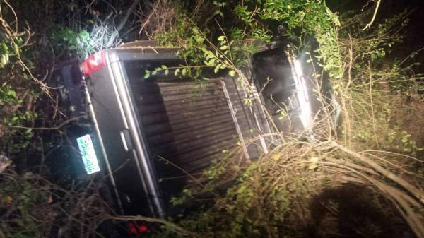 Vehicle in the Ditch on Judge Logue Road