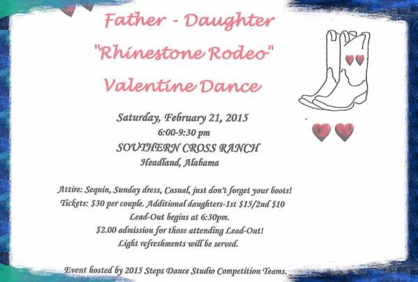 Father-Daughter Rhinestones Rodeo Valentine Dance