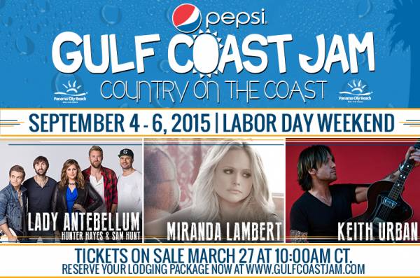 Pepsi Gulf Coast Jam 2015 Lineup Announcement