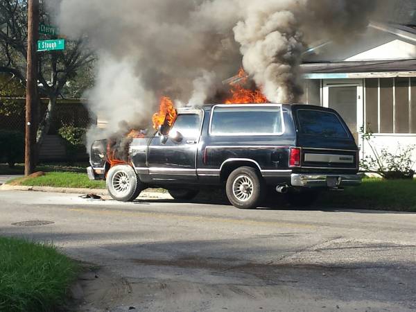 Vehicle Fire on East Stough Street