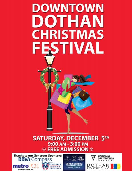 Forecast calls for SNOW this Saturday in Downtown Dothan!
