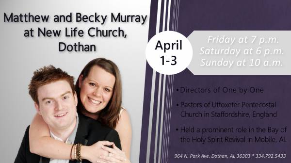 British Evangelists Matthew and Becky Murray at New Life Church, Dothan
