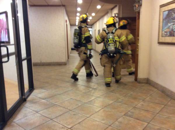 12:35 AM.  Fight Causes Fire Alarm At Clarion Inn