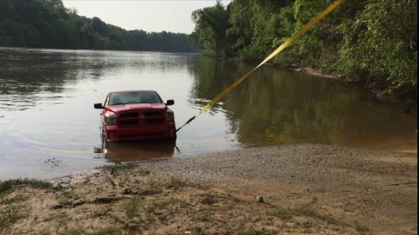 Dodge ram Pulled from Water at Gordon Boat Landing