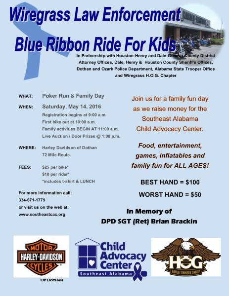 Wiregrass Law Enforcement Blue Ribbon Ride For Kids
