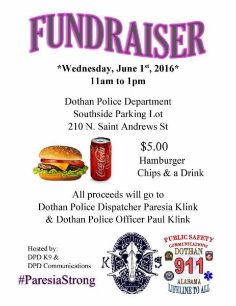 Fundraiser for the Klink Family hosted by the Dothan Police Department