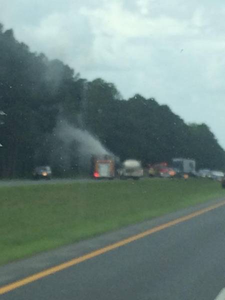 Semi Tuck Fire Shut Down a Section of I-10 For a While this Morning