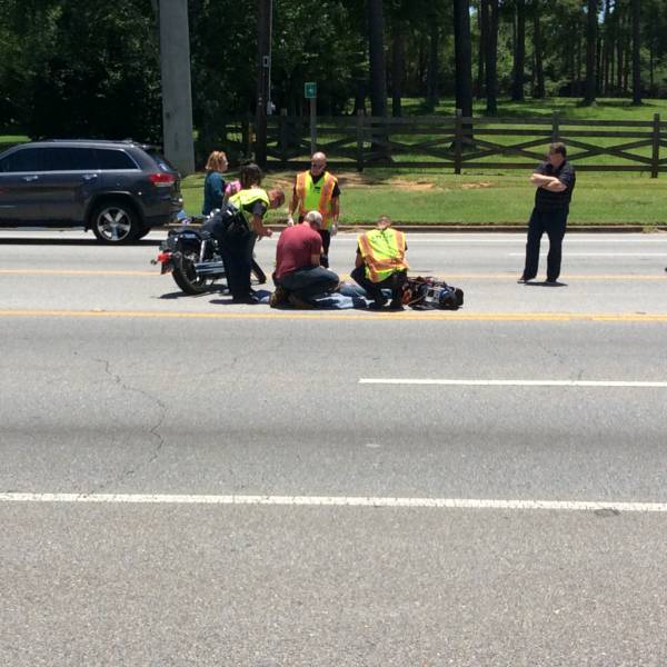 1:05 PM.  Motorcycle Accident On West Main Street