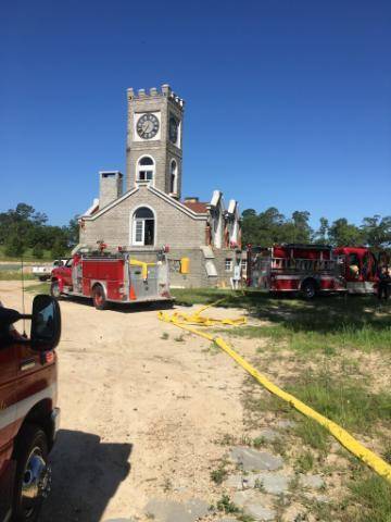 Fire breaks Out at the Clock Tower East of Slocomb