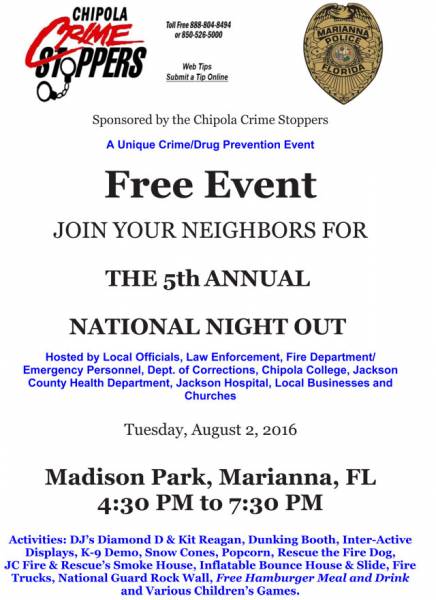 Marianna Police Hosting National Night Out