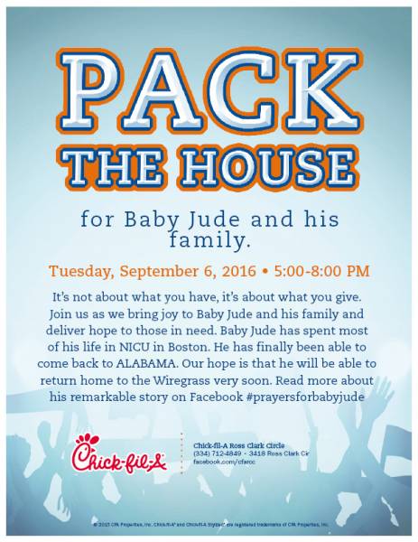 Chick-fil-A Ross Clark Circle Pack the House Night