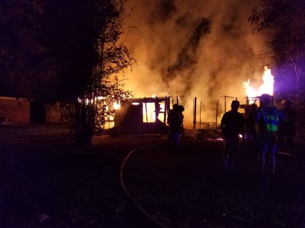 UPDATED at 6:15 AM. Ashford Structure Fire.  Fully Involved