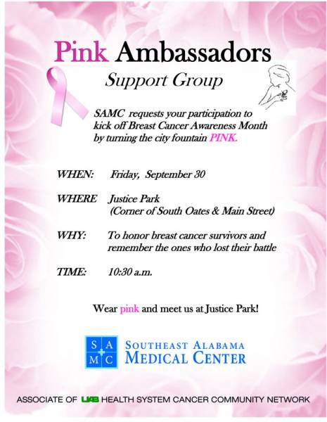 Turn the fountain pink... Everyone is Invited