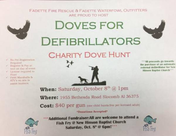 Doves for Defibrillators... Charity Dove Hunt