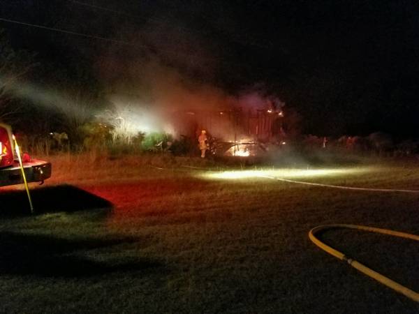 UPDATED at 10:45 PM.  Structure Fire Just Inside Geneva County