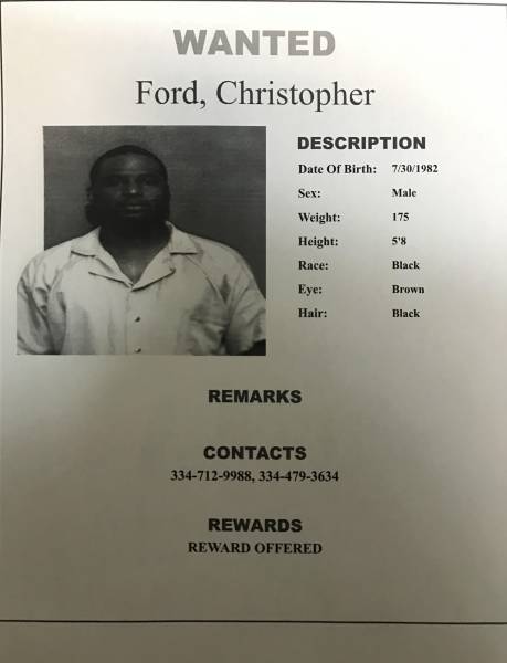 WANTED FUGITIVE: CHRISTOPHER LEE FORD