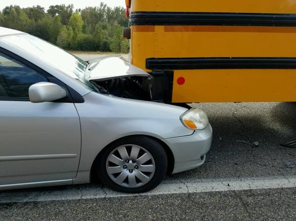 UPDATED @ 3:25 PM.  ALL CHILDREN ARE OK. Motor Vehicle Accident Involving A School Bus