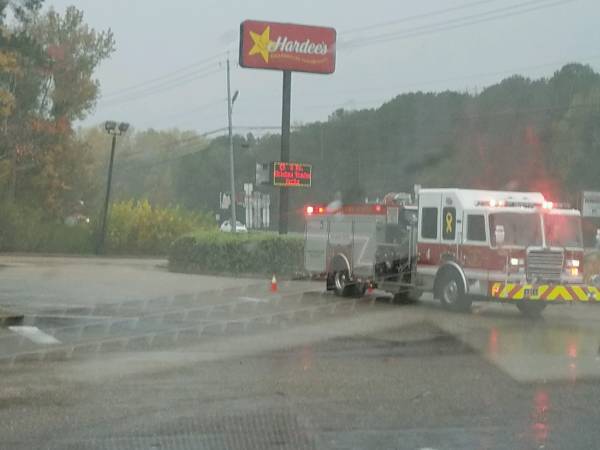 1:49 PM... Structure Fire at Southside Hardees