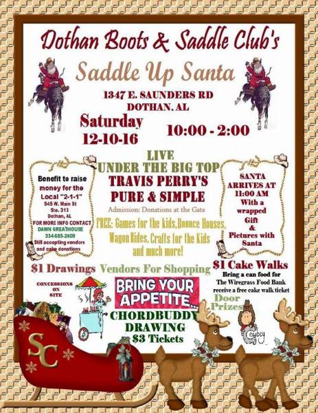 DOTHAN Boots and Saddle Club hosting Saddle up Santa Today
