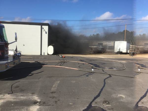10:31AM.    Fire At Storage Building Next To Harley Davidson