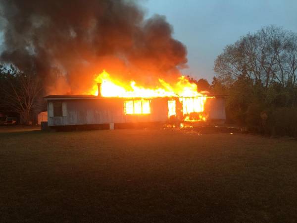 4:14 PM... Structure Fire on Gordon Williams Road in Columbia