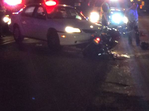 5:33 PM.   Motorcycle Wreck Cottonwood Road Off Foster Street