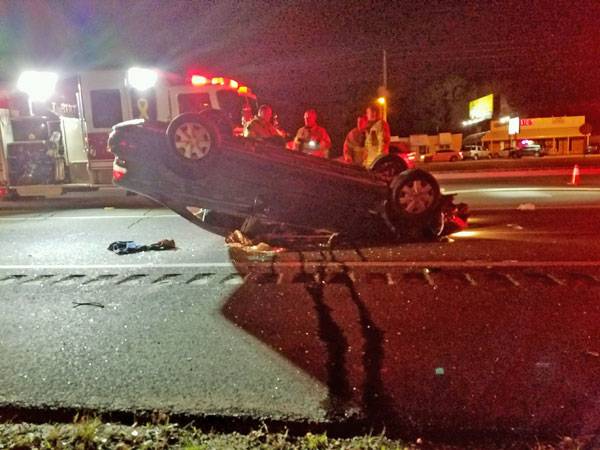 UPDATED at 8:05 PM.   Overturned Ross Clark and Fortner Street - Entrappment