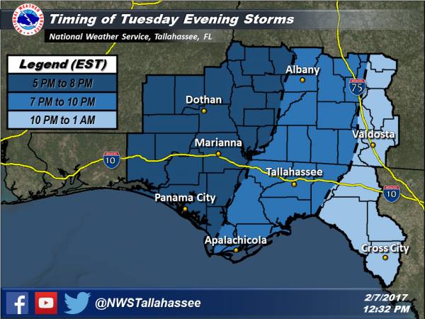 Severe Weather Updated Timing and Threat Graphic