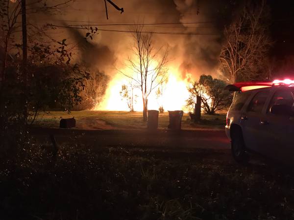 UPDATED at 9:35 PM with Scene Video... Fully Invovled Structure Fire in Ashford