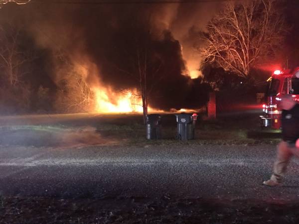UPDATED at 9:35 PM with Scene Video... Fully Invovled Structure Fire in Ashford