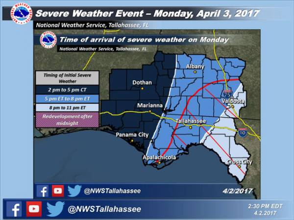 Update on Severe Weather Potential for Monday