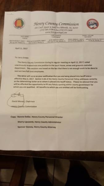UPDATED with Letter....It Ain't A Good Day To Be A Henry County Commissioner - Some Very MAD - MAD - MAD Folks In Henry County At Them