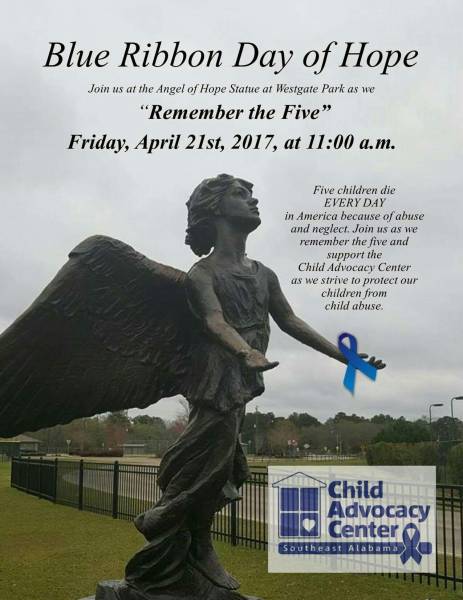 At 11am Today...All Invited to join the Child Advocacy Center as they remember the children who are no longer with us because of abuse or neglect