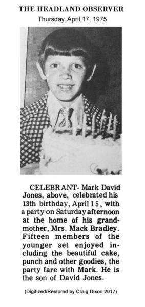 Happy Birthday to Mark Jones, Headland Police Chief!