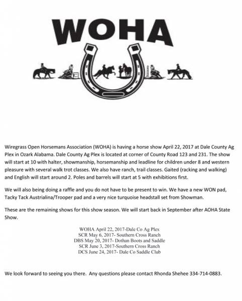 WOHA Show Set for April 22nd