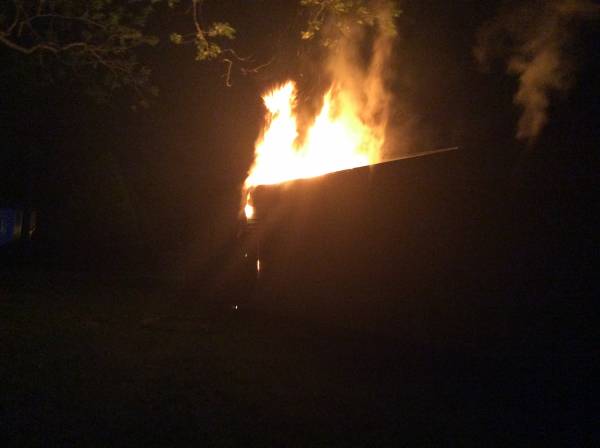 10:34 PM... Trailer Fire at 5725 County Road 203 in Rehobeth