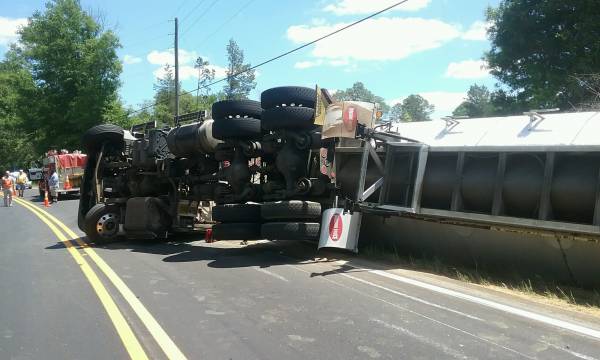 Overturned Semi In Dale County At Newton