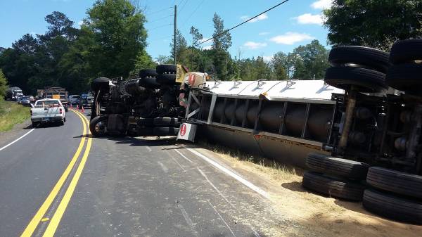 Overturned Semi In Dale County At Newton