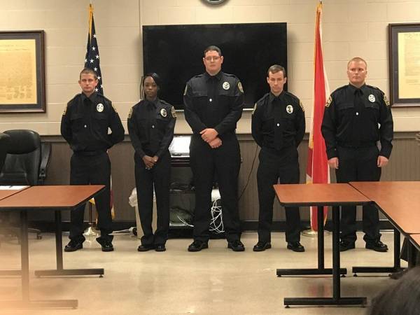Dothan Police Swore In Five New Police Officers