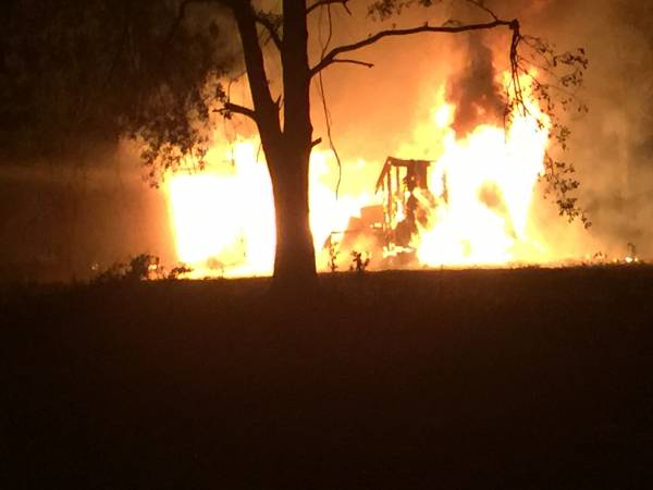 Updated at 9:42 PM... Outdoor Fire Upgraded to a Structure Fire on Hodgesville Road