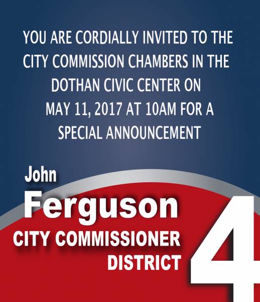 Dothan Commissioner John Ferguson Issues Invitation