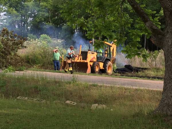 Horne Road Power Line Causes Grass Fire