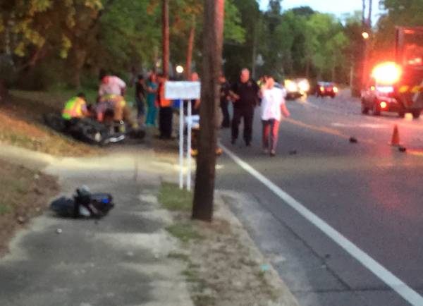 Scene Photographs From Traffic Fatality - Motorcycle - This Past Thursday In Dothan