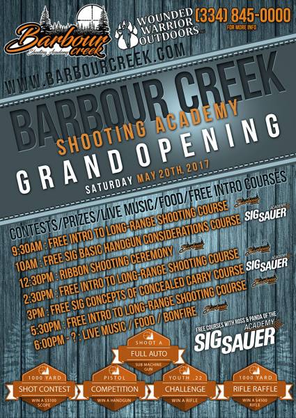 Barbour Creek Grand Opening - TOMORROW!