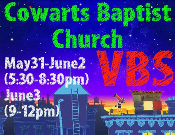 Cowarts Baptist Church to Host VBS