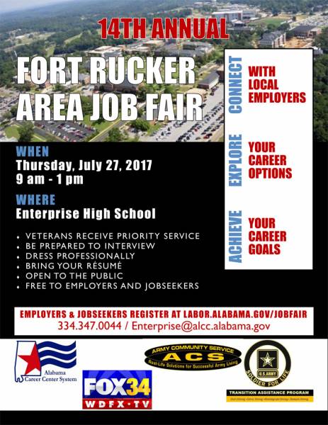 14th Annual Ft. Rucker Job Fair to be Held in Enterprise