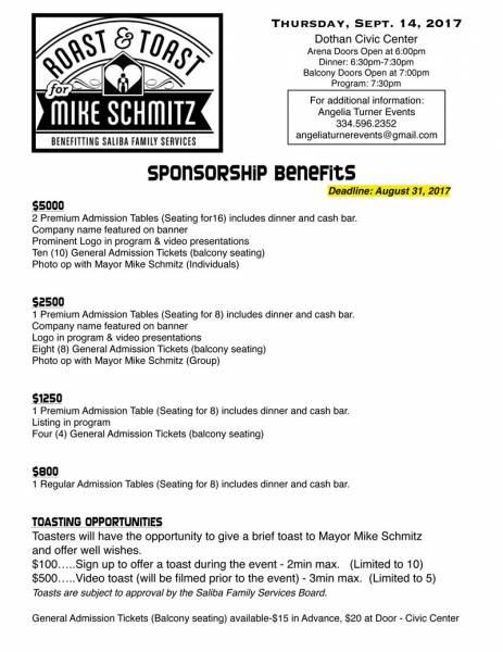 Roast & Toast for Mike Schmitz Set for Sept 14th